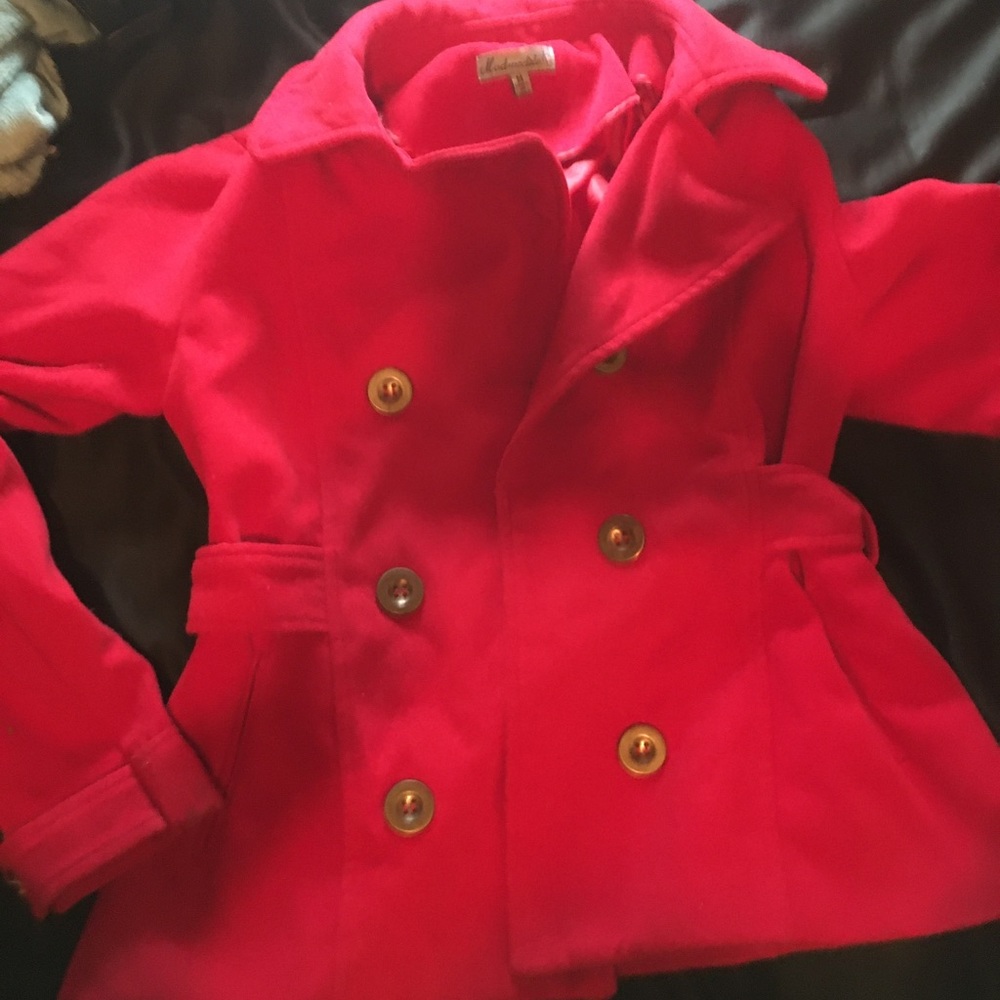 Like new Red Coat, big buttons brown!